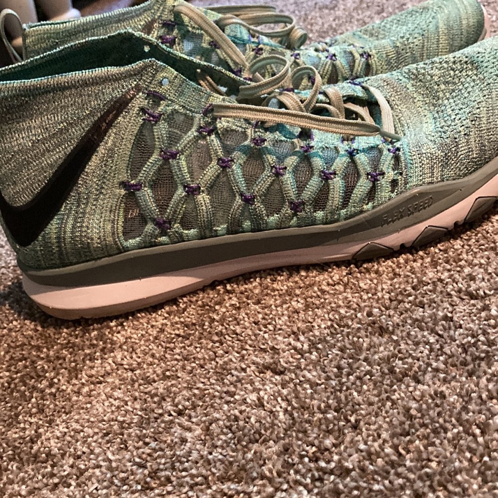 Mens Nike Train Ultrafast Flyknit Enamel Green Black Cannon - Picture 2 of 6